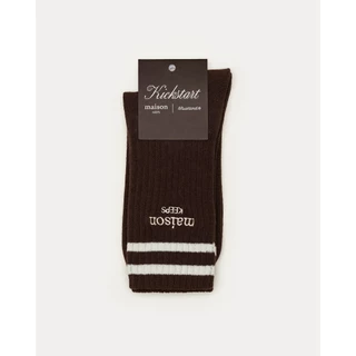 maison KEEPS x Mustard | Striped socks | ทอโลโก้ maison และ Mustard