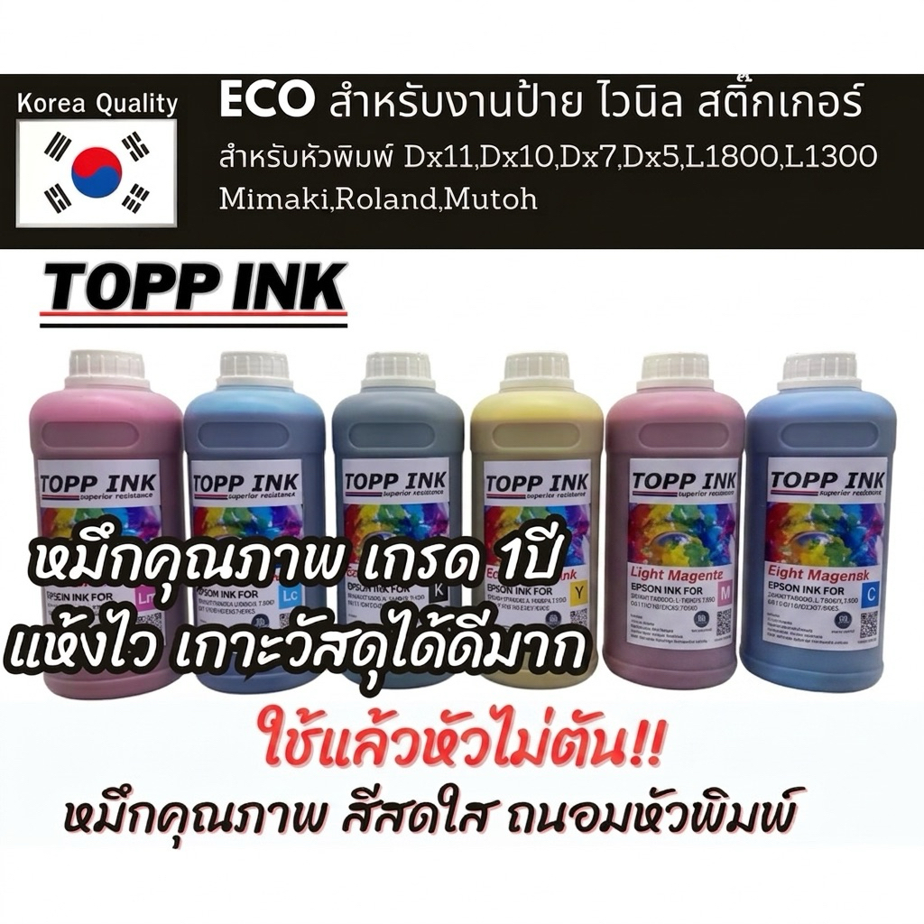 หมึกพิมพ์ Eco Solvent ถนอมหัวพิมพ์