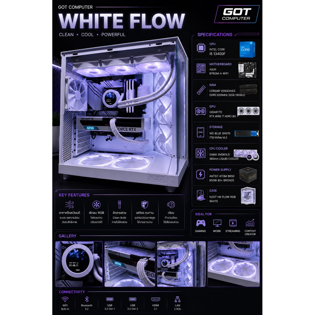 คอม i9 12900ks i7 12700kf i5 13400F RTX4060Ti RAM ddr5 32G มือ2