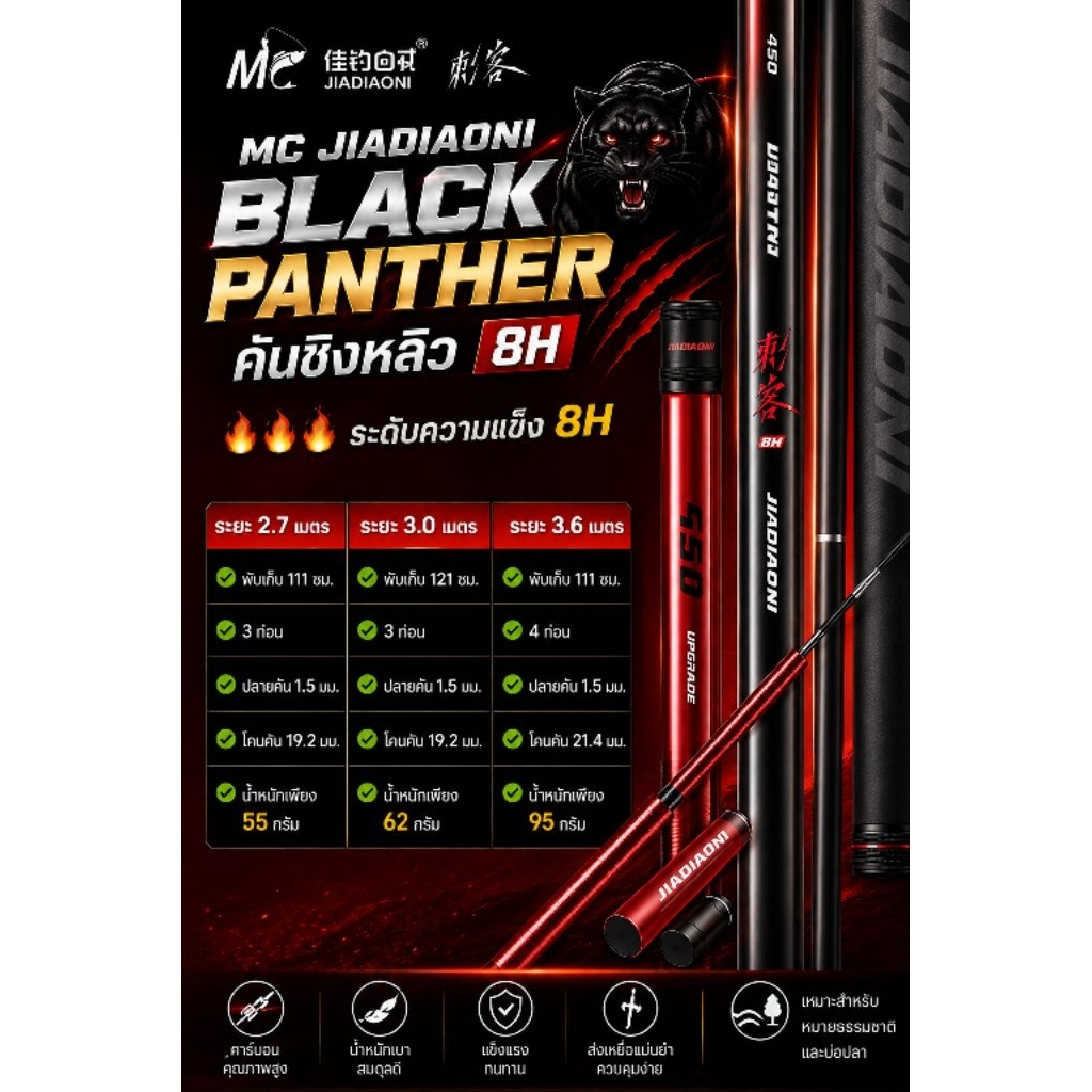 คันชิงหลิวMC JIADIAONI BLACK PANTHER 8H