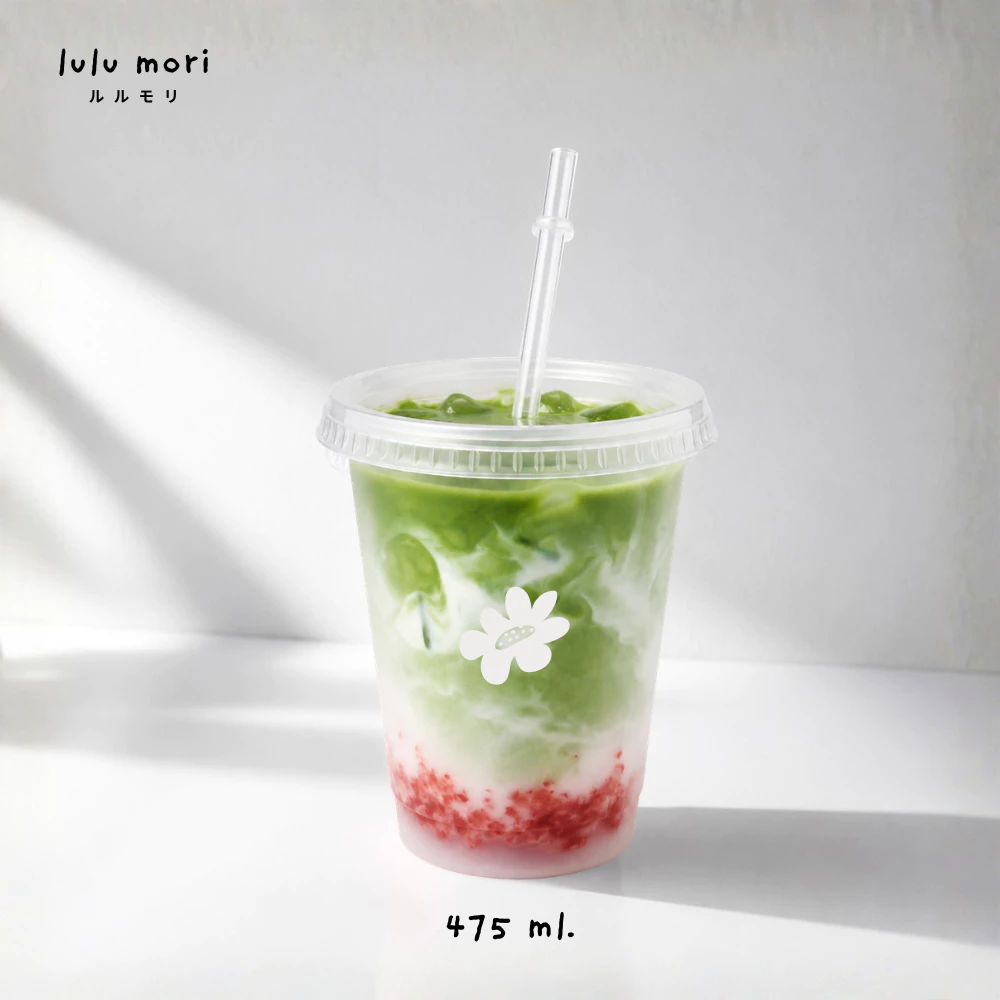 lulu mori | แก้วพลาสติกใสขุ่น Reusable Cup 475 ml.
