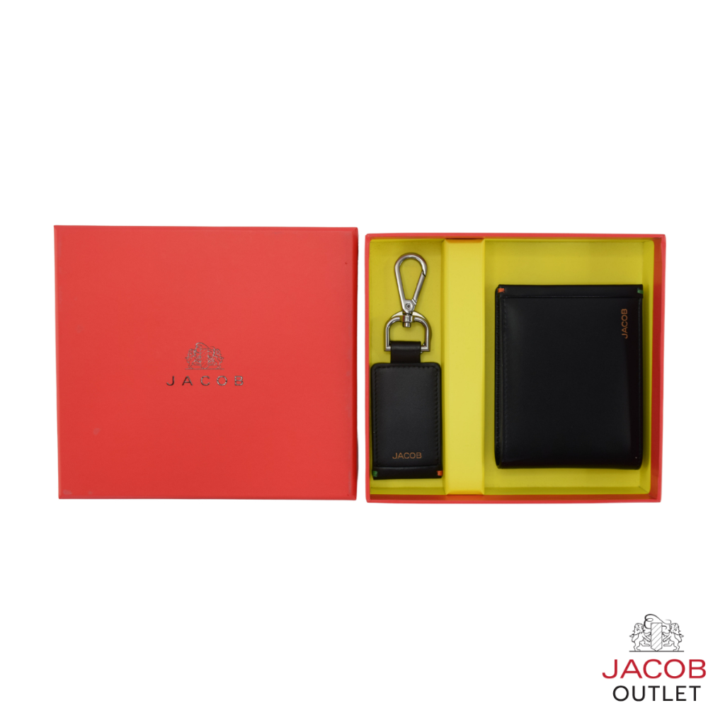 JACOB طقم هدية محفظة وميدالية جلد — صورة 7