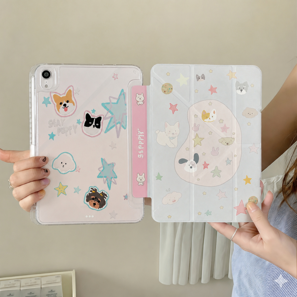 เคส iPad รูปตัว Y สไตล์การ์ตูนรุ่นล่าสุดนี้ใช้งานได้กับ iPad Gen11, Gen10, Gen9/8/7, Air11, Air4/5 และ Air6/7/8