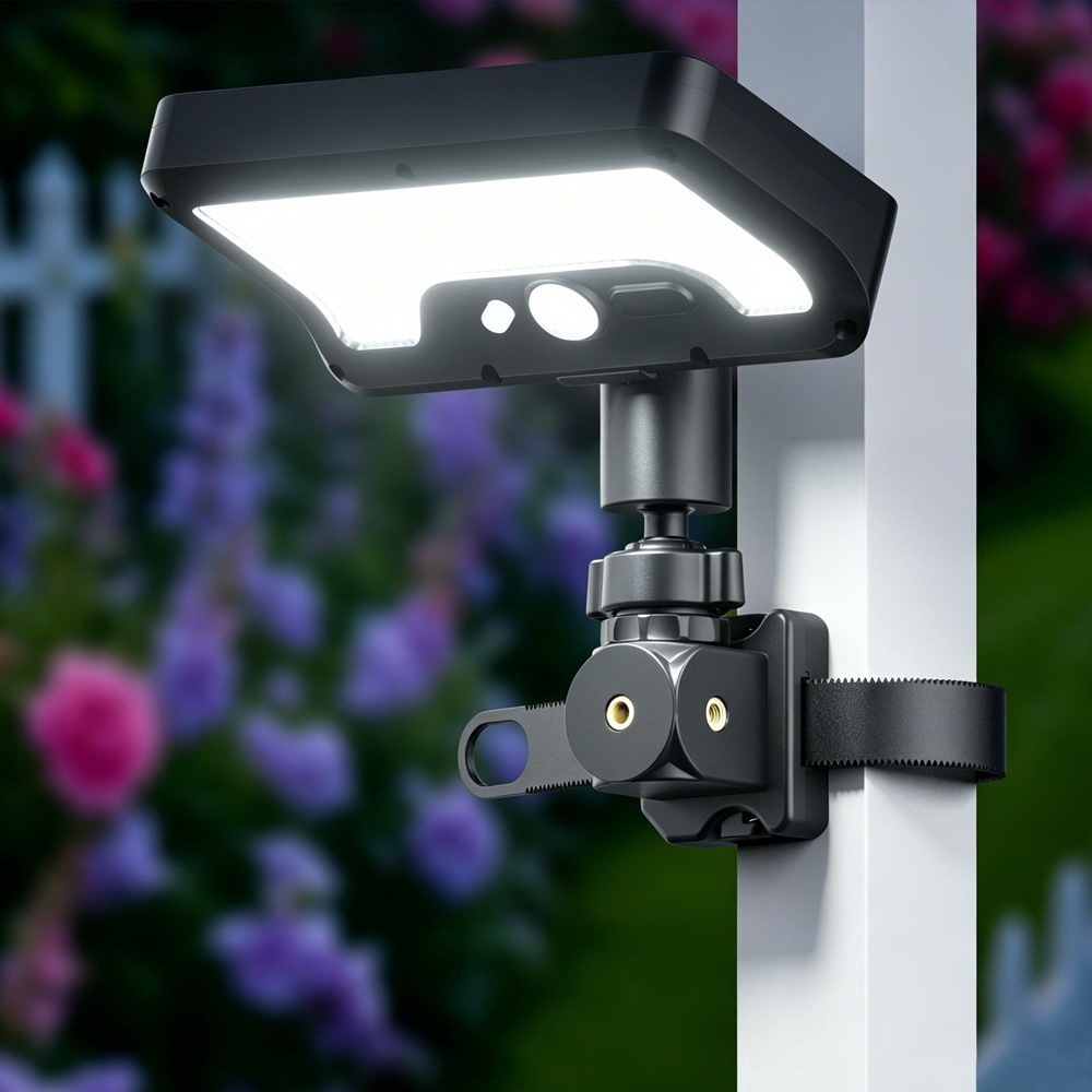 LUMI 💡ไฟรัดสายพลังงานแสงอาทิตย์ แบบไม่ต้องเจาะรู ปรับมุมได้ 360° เซ็นเซอร์ตรวจจับการเคลื่อนไหว ใช้สำหรับรั้ว ลานบ้าน รูปที่ 2