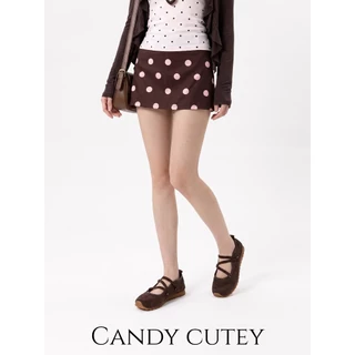 CandyCutey รองเท้าแมรี่เจนผู้หญิงสไตล์เกาหลี วินเทจคลาสสิก สายรัดไขว้บาเล่ต์ สไตล์สปอร์ตและลำลองเหมาะใช้ประจำวัน