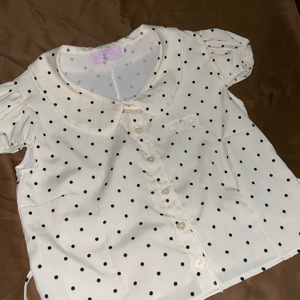 เสื้อคอบัวแขนจั้มตุ๊กตาผูกหลัง by Rika