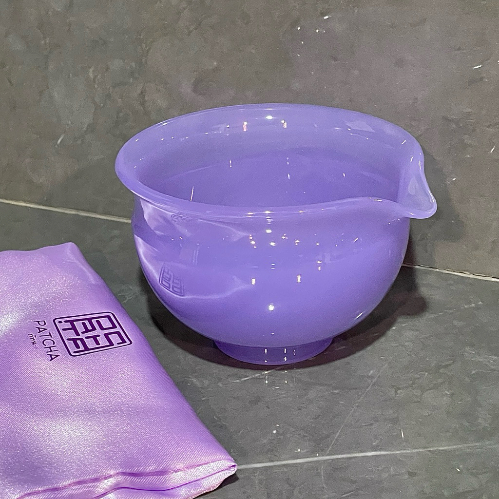 (พร้อมส่ง) Patcha | ถ้วยภัทฉะสีม่วง + พร้อมถุงผ้า Chawan Patcha