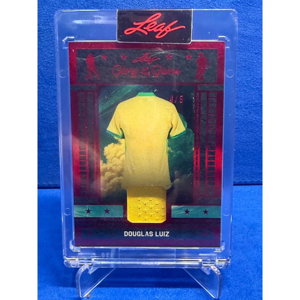 2026 Leaf Glory Of The Game Douglas Luiz 4/5 Patch Relic Card Soccer