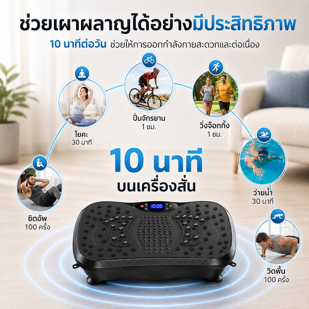 【รับประกัน10ปี】เครื่องสั่นออกกำลังกาย รูปที่ 7