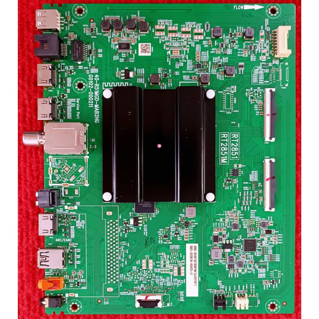 เมนบอร์ดทีวี TCL รุ่น 75V6B พาสบอร์ด 40-R51MGD-MAB2HG ของถอดจากเครื่องใหม่ พร้อมใช้งาน