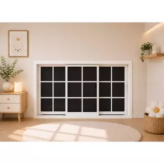 หน้าต่างบานเลื่อน 3 ช่อง 109x150cm.[ลายโมเดิร์น][ถูกสวยดีมีคุณภาพ][ล็อกซ้าย-ขวา][วงกบขอบใหญ่][สินค้าคุณภาพราคาถูก]