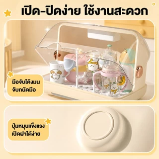 KANO กล่องเก็บขวดนม กล่องเก็บขวดนมอเนกประสงค์ ตัวฝาปิดป้องกันฝุ่นละอองและเชื้อแบคทีเรีย พกพาสะดวก