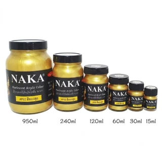 สีมุกอะคริลิค NAKA (60 120 240ml) นาคา สีทาพญานาค สีทาวัด สีทาศาลพระภูมิ สีอิมัลชัน กันน้ำ กันแดด มีหลาย