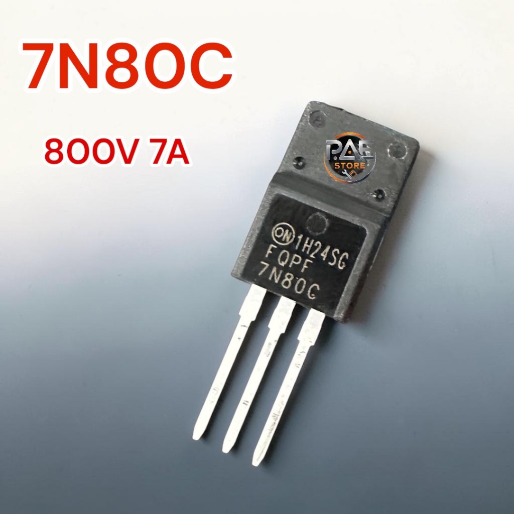 #Mosfet มอสเฟต FQPF7N80C (7N80C) 800V 7A มอสเฟต N-Channel อะไหล่อิเล็กทรอนิกส์พร้อมส่ง