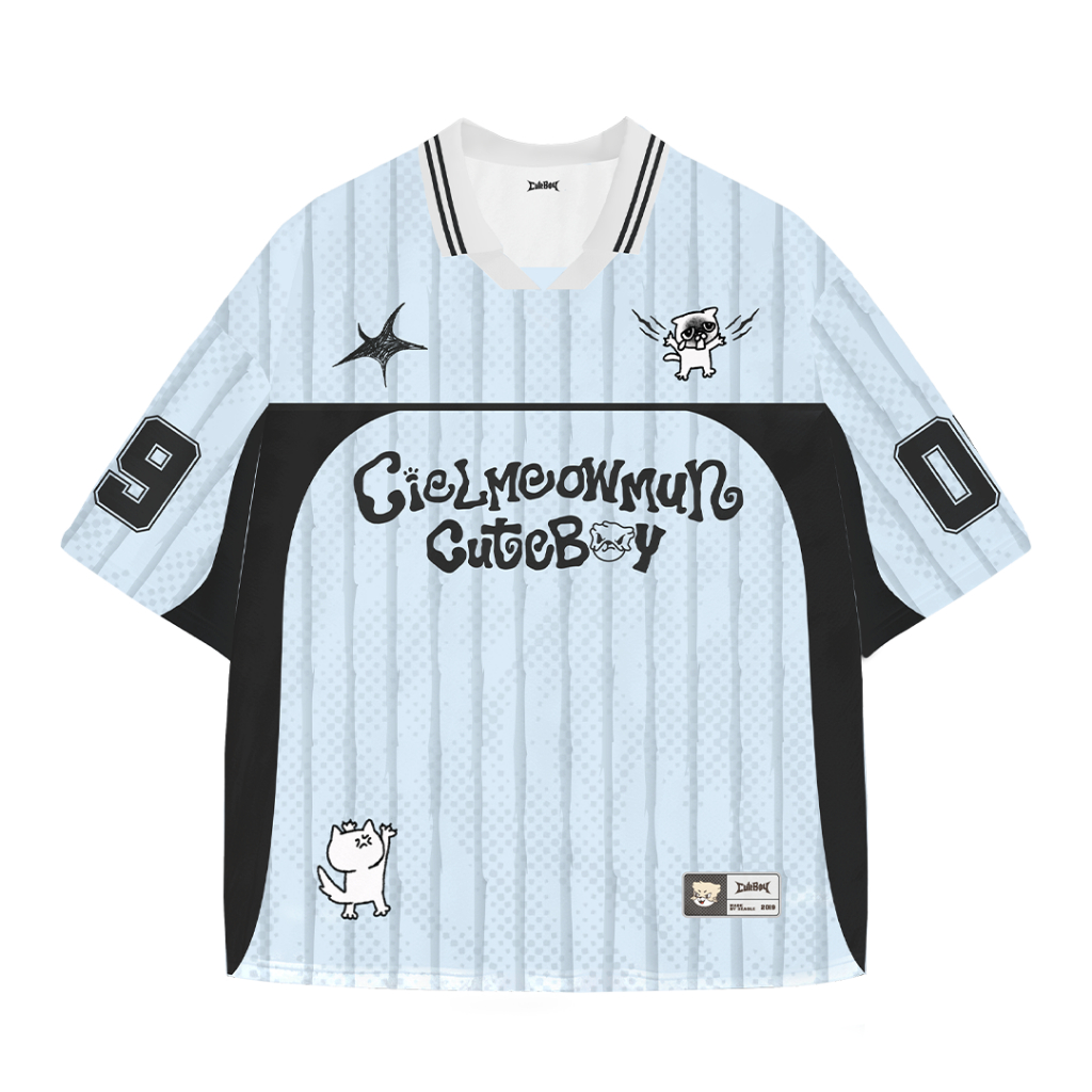 CuteBoy x Cielmeowmun | Whatever (STLMC) [Sky Blue] Jersey เสื้อเจอร์ซีย์ ทรงโอเวอร์ไซส์