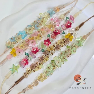 [ลายไม่ซ้ำใคร] กำไลข้อมือเชือกเทียน ออกแบบตามตัวการ์ตูน เจ้าหญิง ดิสนีย์ งาน Handmade 100% - Patsenika