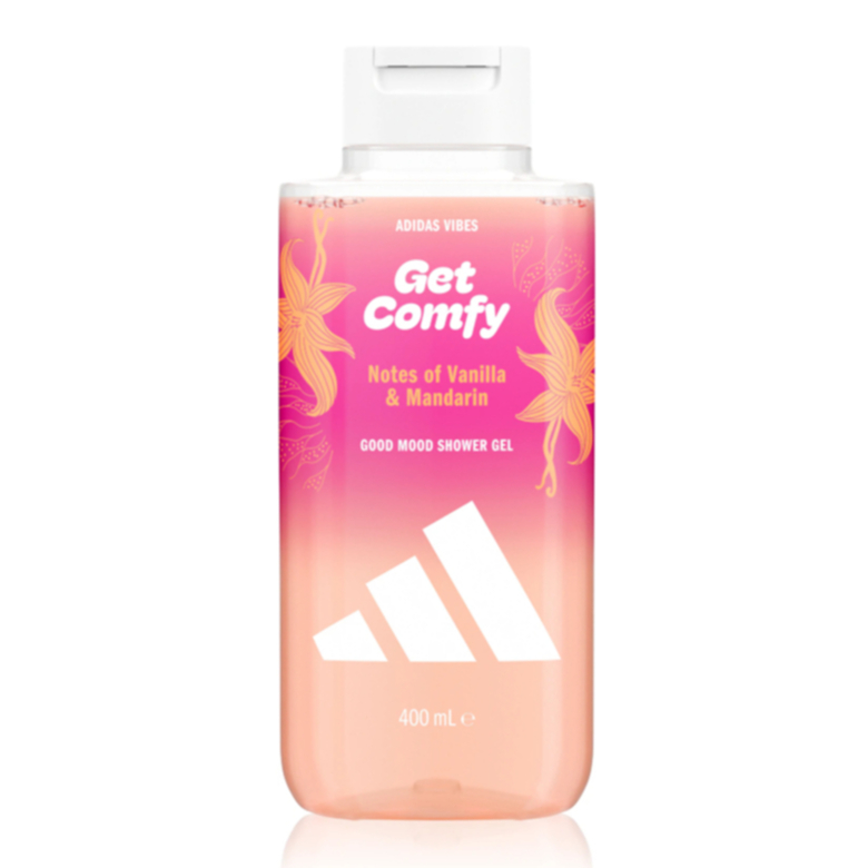 ADIDAS Vibes Get Comfy Shower Gel เจลอาบน้ำ กลิ่นวนิลาและส้มแมนดาริน 400ml.