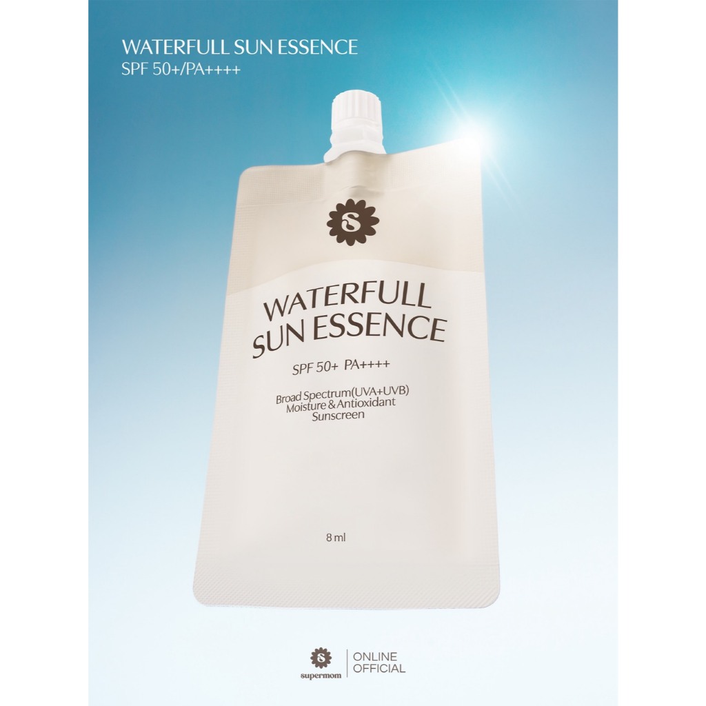 SUPERMOM l WATERFULL SUN ESSENCE  SPF 50+/PA++++ กันแดดแบบซอ