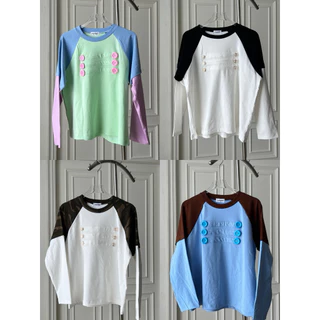 BUTTON Tee เสื้อแขนยาวต่อแขน