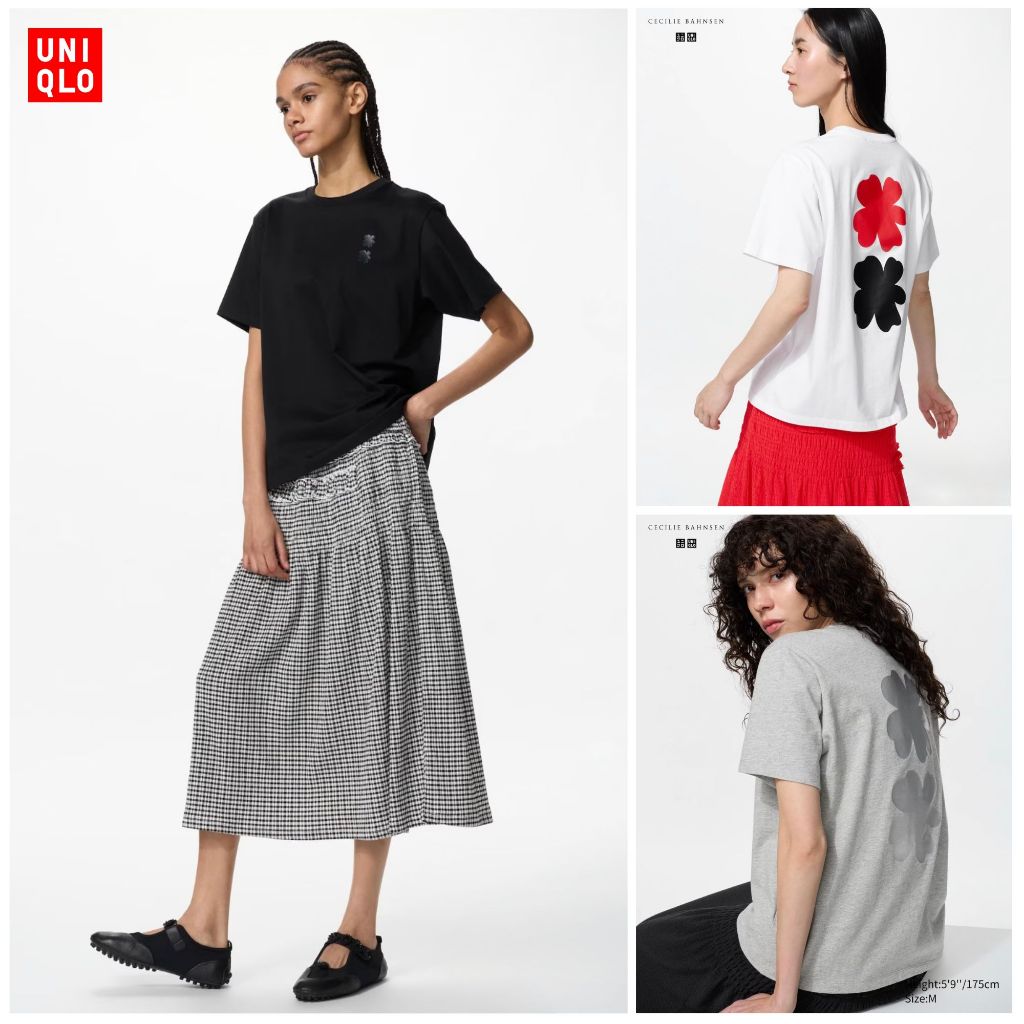 UNIQLO x Cecilie Bahnsen เสื้อยืดลายดอกไม้ แท้💯