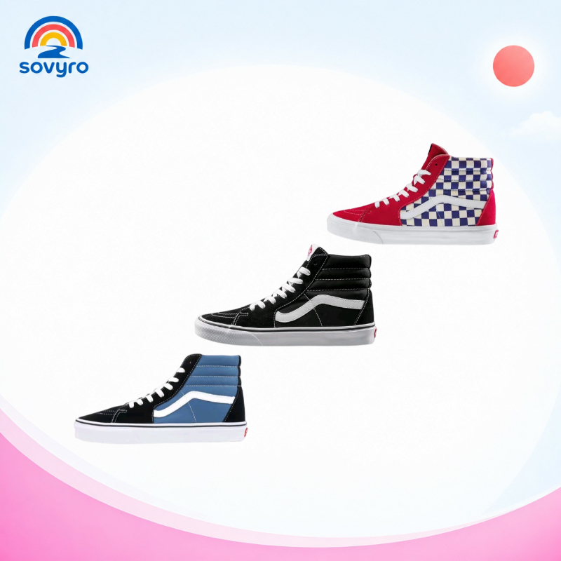 ✅จัดส่งฟรี🌸Vans SK8 High-top Sneakers รองเท้ากีฬา