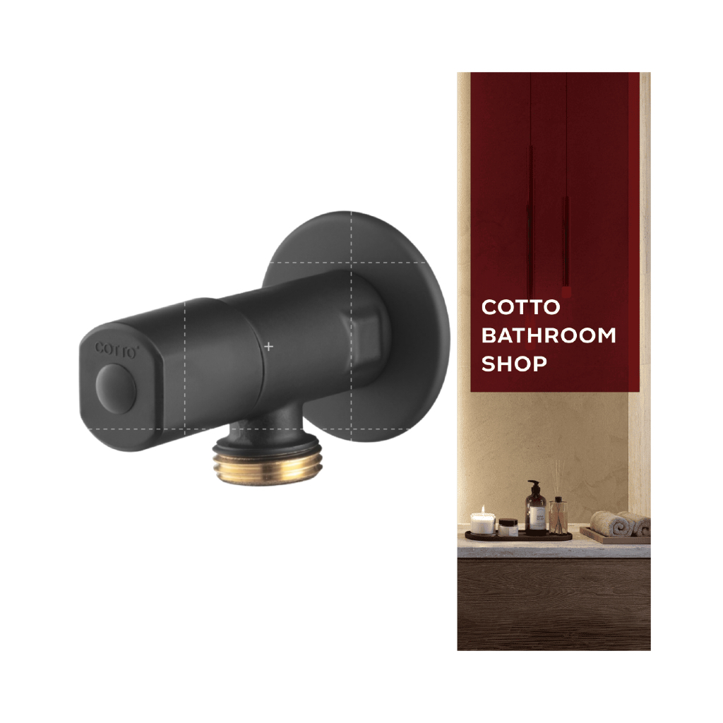 COTTO CT179N#BL(HM) วาล์วเปิด-ปิดน้ำ สีดำ