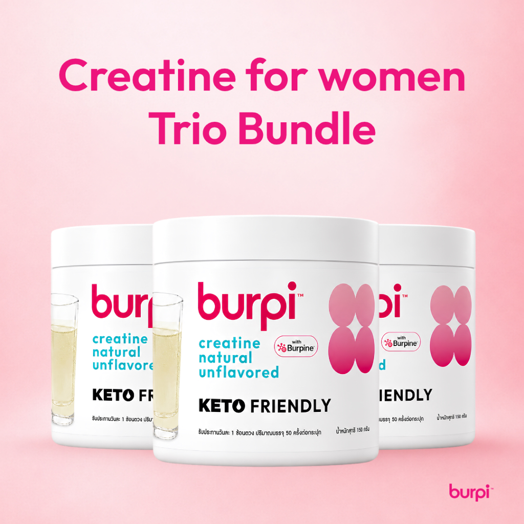BURPI Creatine for Women 150g | Set 3 กระปุก ครีเอทีนสำหรับผู้หญิง