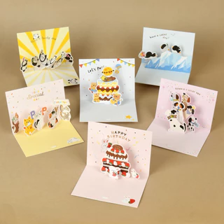 SHOP21 • การ์ดวันเกิด แบบPop Up การ์ดอวยพรวันเกิด การ์ดอวยพร happy birthday card (YC)