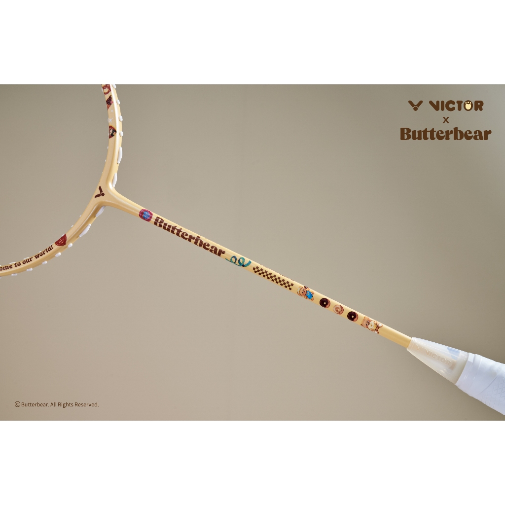 VICTOR × ButterBear مضرب ريشة TK مع أوتار وغطاء — صورة 5