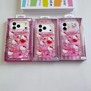 Popphone IP17promax 17pro SamsangS24U S23U S25U เคสใสไลสี kitty รองรับแม่เหล็กชาร์จ for 15 13promax 14pm 15pm 16pm 17
