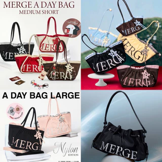 ส่งด่วน แมส📍Merge A Day Bag Nylon แถมชาร์มพวงกุญแจ ใหม่มือ1 ของแท้100%