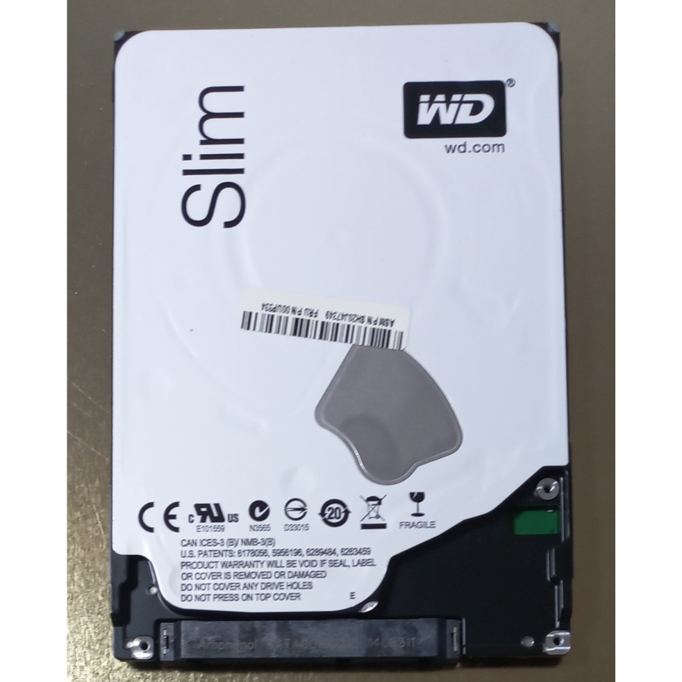 WD Blue Slim 1TB HDD Notebook 2.5" ฮาร์ดดิสก์โน๊ตบุ๊คมือสอง(HDD เปล่า/ไม่มี Windows)