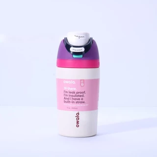 Owala FreeSip 12oz น่ารัก สแตนเลส 304 กระติกน้ำ พร้อมส่ง มีหลอด เก็บอุณหภูมิ / เก็บความเย็น