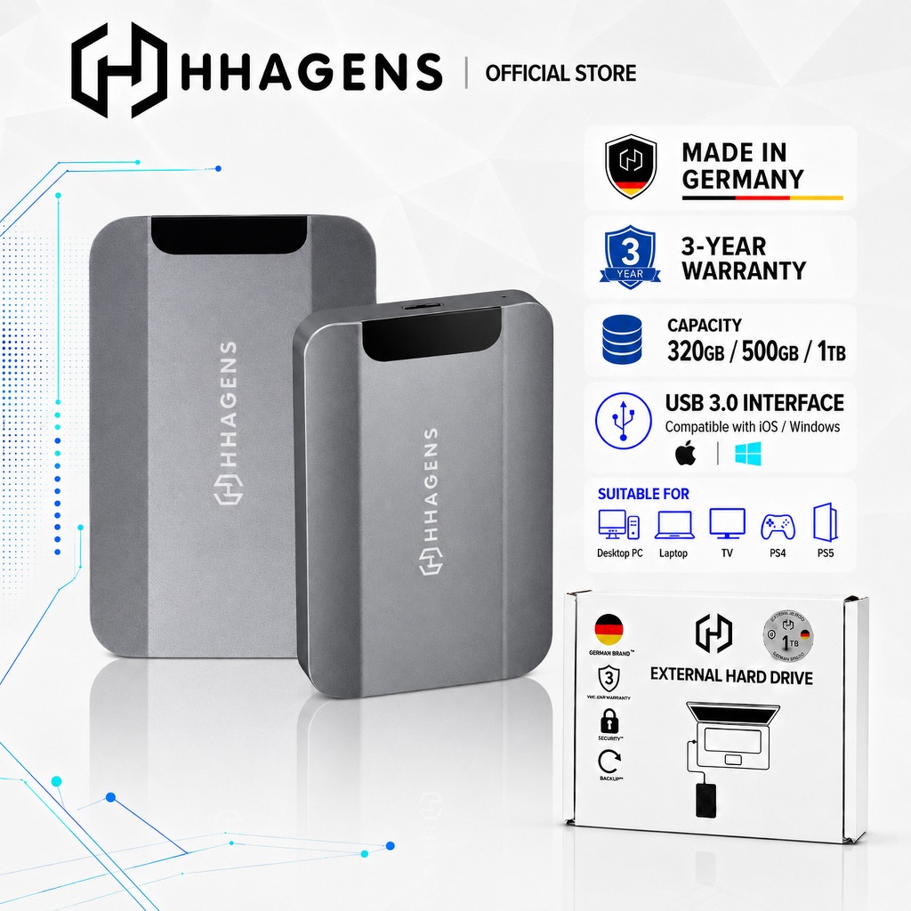 HHAGENS H110 HDD 320GB/500GB/1TB USB3.0 Hard Disk 5400RPM /Portable Hard Drive/External for laptop/P