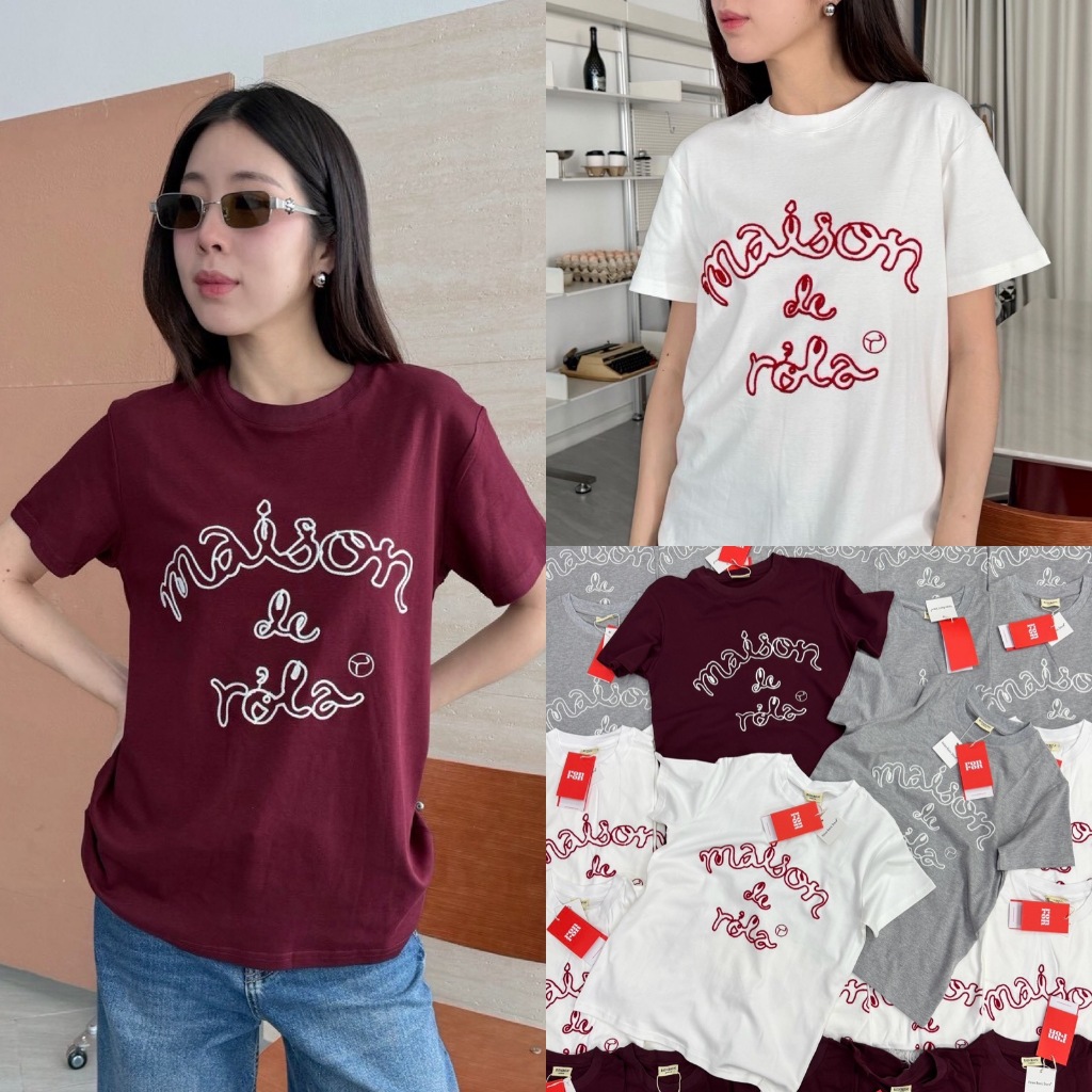 🍊 VL 5381 เสื้อยืดลายปัก ยอดฮิด งานสวย ผ้าดีใส่สบาย