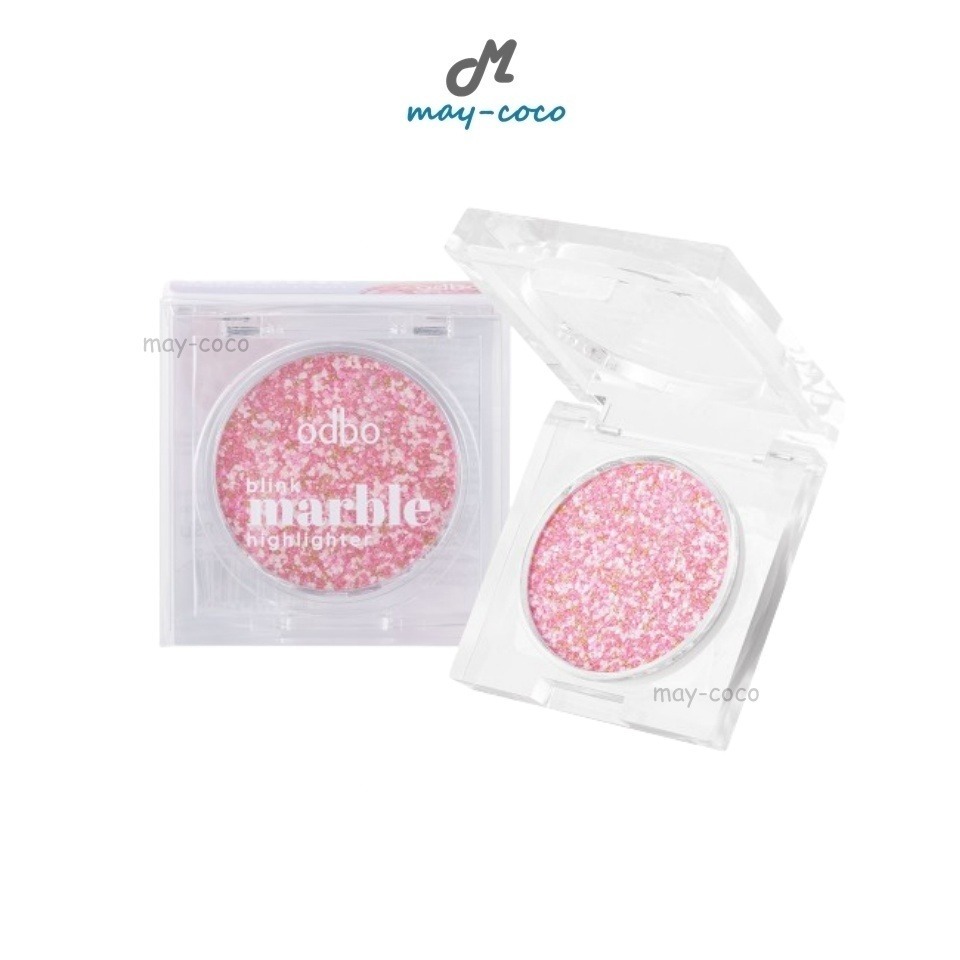 ถูก/แท้/มีไลฟ์ ไฮไลท์ ODBO Blink Marble Highlighter ไฮไลท์เตอร์ ชิมเมอร์ หน้าฉ่ำ หน้าเงา แวววาว มีมิติ ผิวโกลว์ ผิวสวย