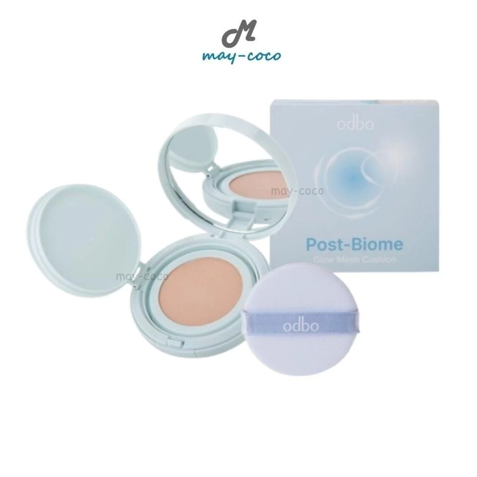 ถูก/แท้/มีไลฟ์ คุชชั่น คูชั่น ODBO Post-Biome Glow Mesh Cushion คุชชั่นผิว3D ปกปิด คุมมัน บางเบา เรียบเนียน ผิวโกลว์