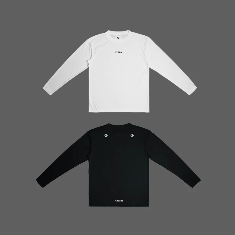 [Restock] CYS Running Oversize Long-Sleeved เสื้อวิ่ง แขนยาว สีขาว/สีดำ Unisex ss26/1