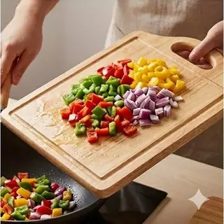 เขียงไม้ ไม่เป็นเชื้อรา Foodgrade เขียงกระเป๋า ไม้ยางพารา