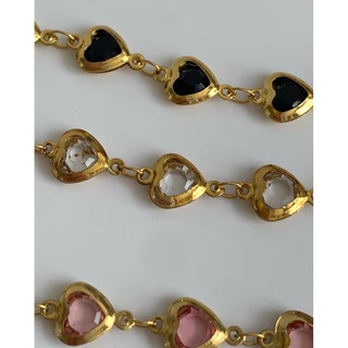 สร้อยข้อมือหัวใจ HER OBJECTIVE_HER ROSY BRACELET (สีใสมีคราบกาวทุกชิ้น)อ่านก่อนสั่งซื้อ❌❌❌❌