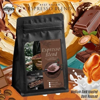 Espresso Blend กาแฟเบลน (คั่วเข้ม) Taste notes : Dark chocolate caramel fullbody