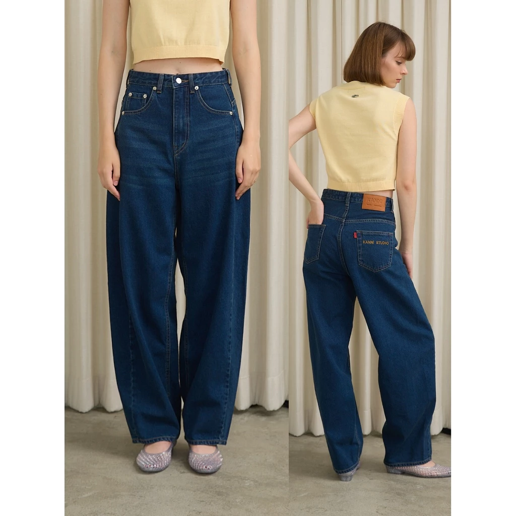 KANNI - COOKIE DENIM PANTS (Barrel Style)