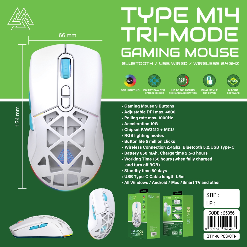 EGA Type M14 Gaming Mouse
