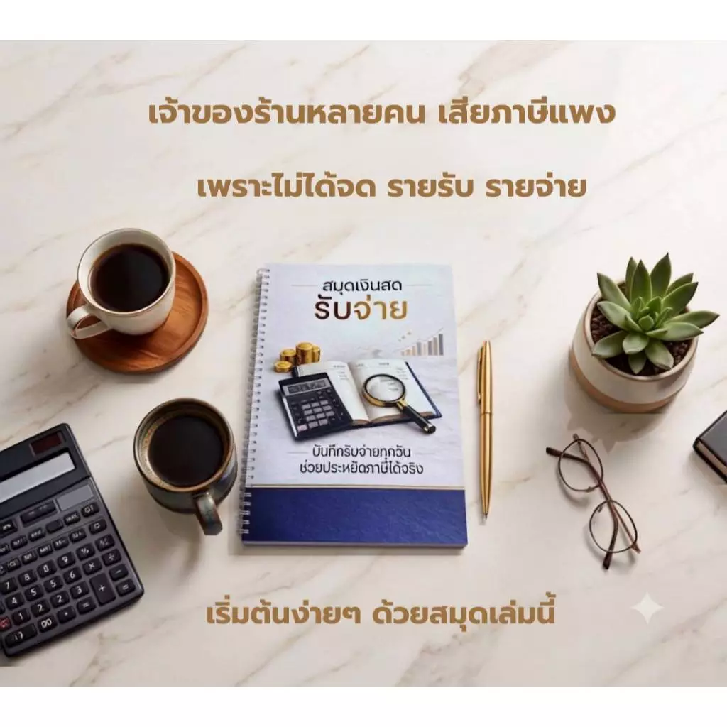 สมุดรายงานเงินสดรับ-จ่าย สำหรับใช้ประกอบการยื่นเสียภาษีเงินได้บุคคลธรรมดาทำให้เสียภาษีไม่แพง พร้อมส่งค่ะ