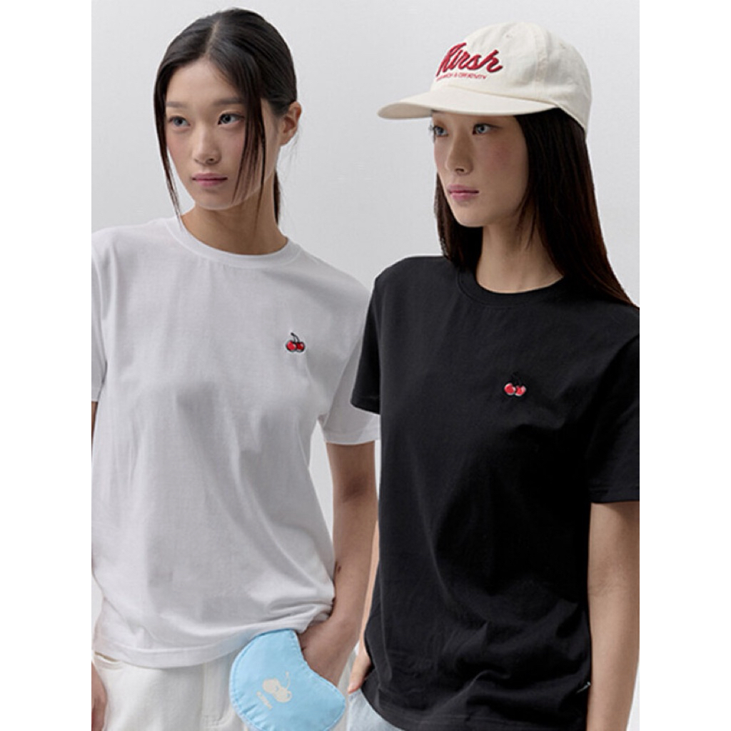 พร้อมส่ง แท้ Kirsh เสื้อยืดแพค2สีขาวดำ รุ่น small cherry  size Mอก39