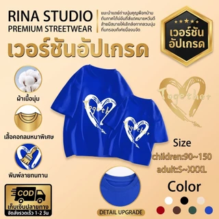 🔥RINA STUDIO🔥 ชุดครอบครัว 2025 ใหม่ เสื้อคู่แม่ลูก เสื้อยืดแขนสั้น เสื้อเด็ก เนื้อผ้าสบาย เบาเย็น สไตล์เกาหลี#0630