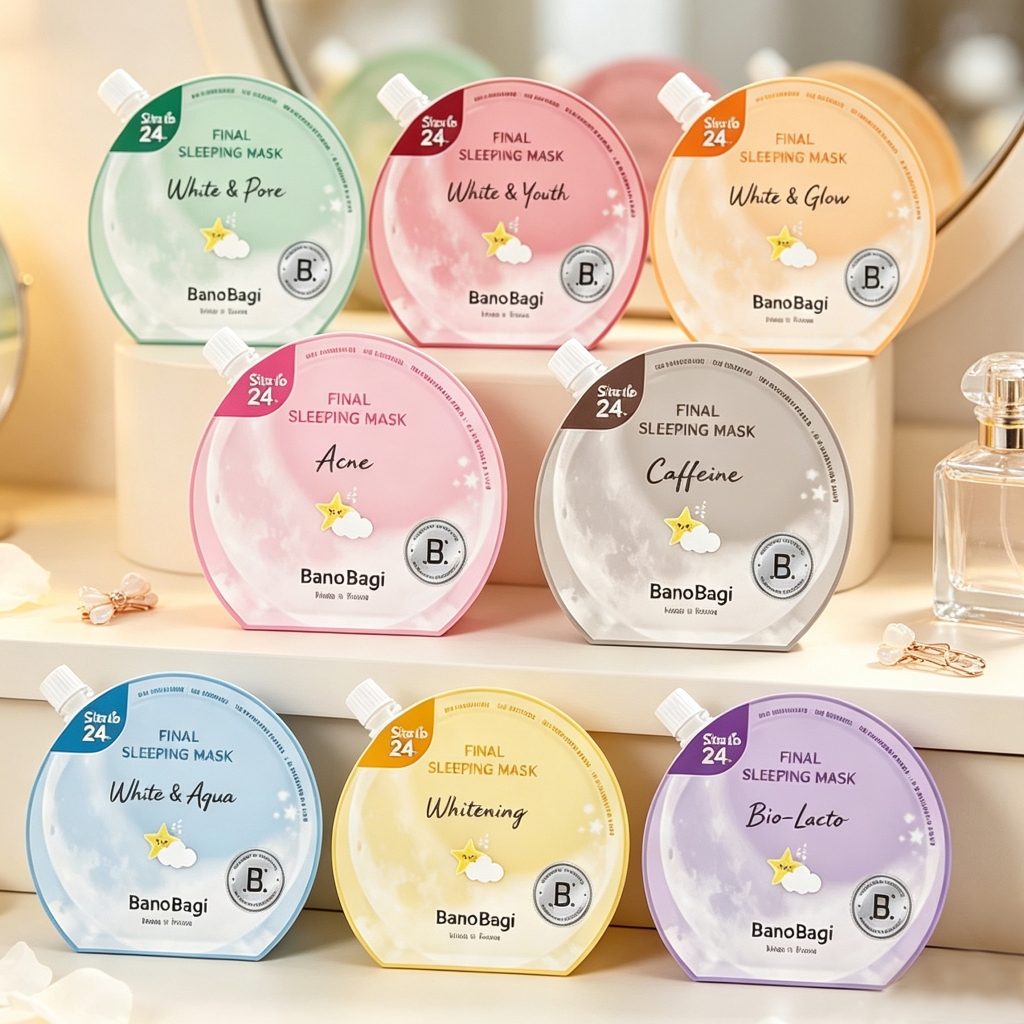 BANOBAGI Final Sleeping Mask Acne 23ml สลีปปิ้งมาสก์ 4 สูตร (Whitening, Acne, Bio-Lacto, Caffeine)