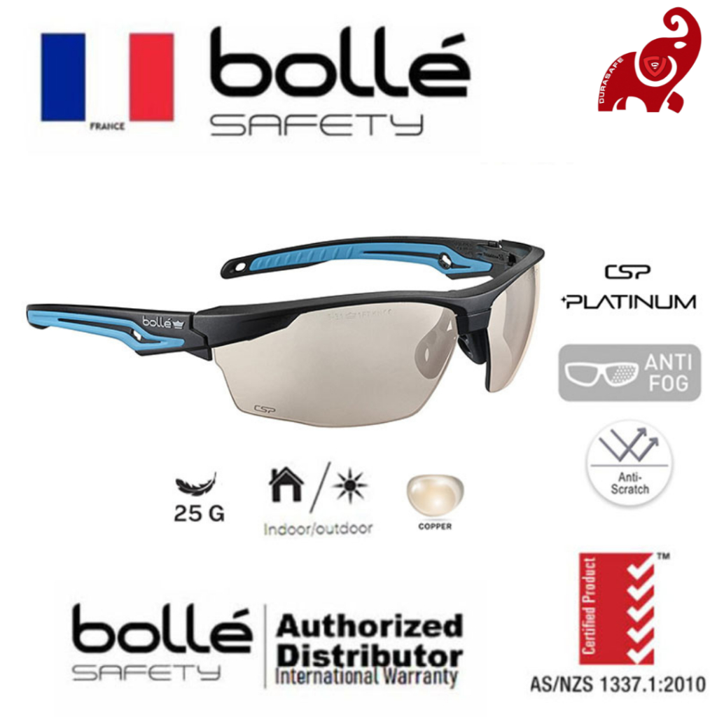 BOLLE TRYONN30U TRYON Safety Spectacle Copper PC Anti-Scratch/Anti-Fog Len