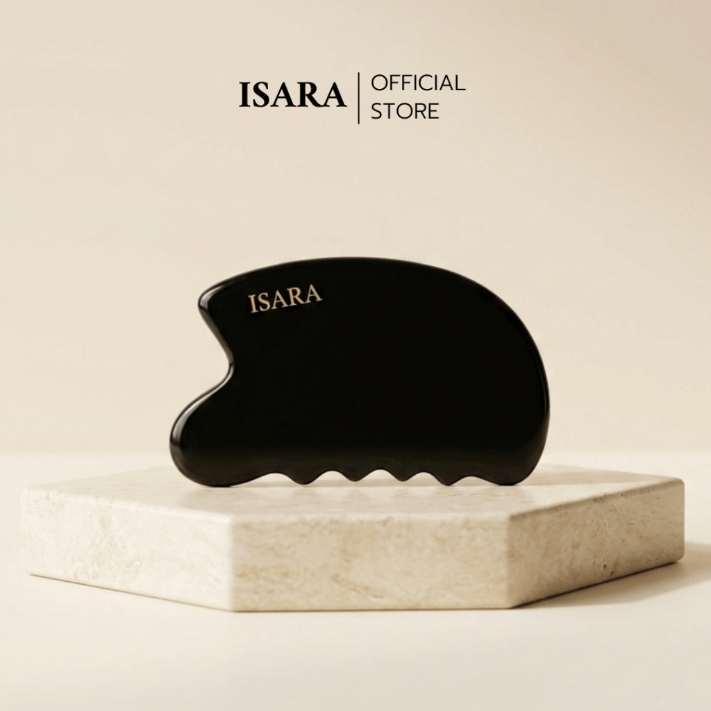 กัวซาผิวกาย สลายเซลลูไลท์ คลายกล้ามเนื้อ จากหิน Bian Stone ธรรมชาติ ISARA Bian Ancient Remedy Gua Sha (For Body)