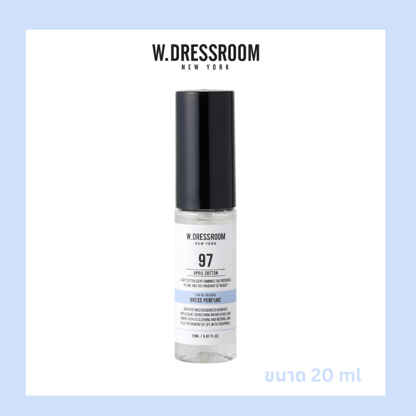 ขนาดใหม่ W.Dressroom Dress & Living Season 2 Clear Perfume 20 ml - No.97 April Cotton